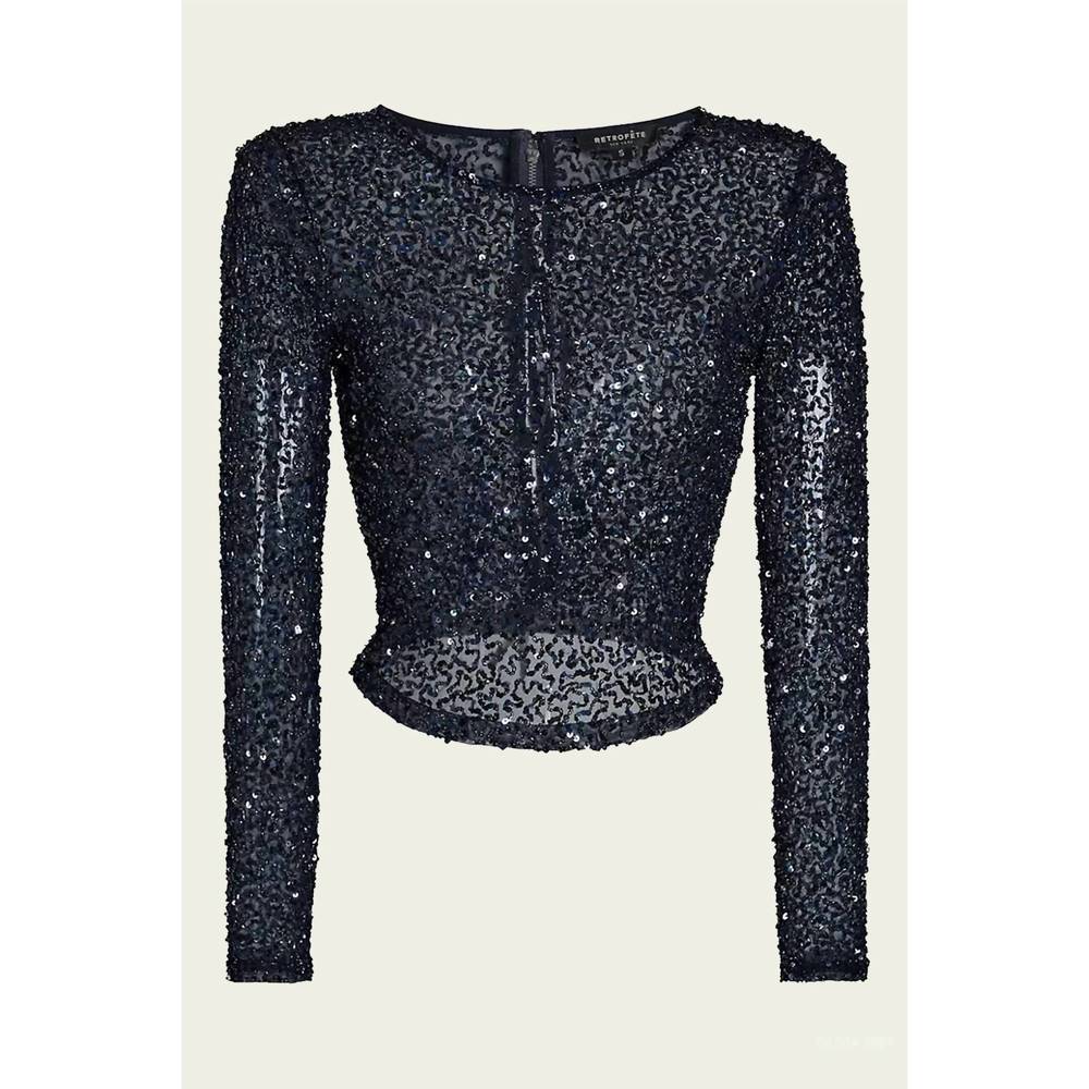 NEW RETROFETE torrey sequin top in night sky - Picture 4 of 4
